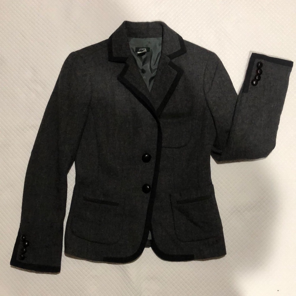 J Crew Grey Wool Jacket - Picture 2 of 5